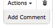 The styling is very inconsistent across these. We should either add a style to the "Actions" when the menu is open to match, or keep the below more white-ish.