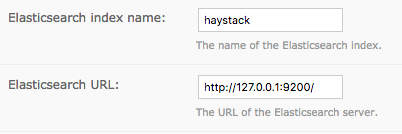 Let's swap these fields. The index depends on the URL.

We should also increase the width of both fields. The URL especially.