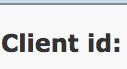 Should be "Client ID"