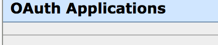Can we have some kind of empty state here that says there are no configured applications?