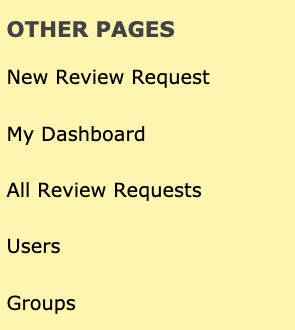 "Other Pages" really bothers me. Perhaps here in the admin UI we can just call this "Review Board"?