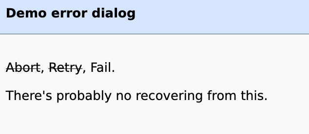 Do we want some kind of error icon? I feel like that can help trigger people to actually read the text.